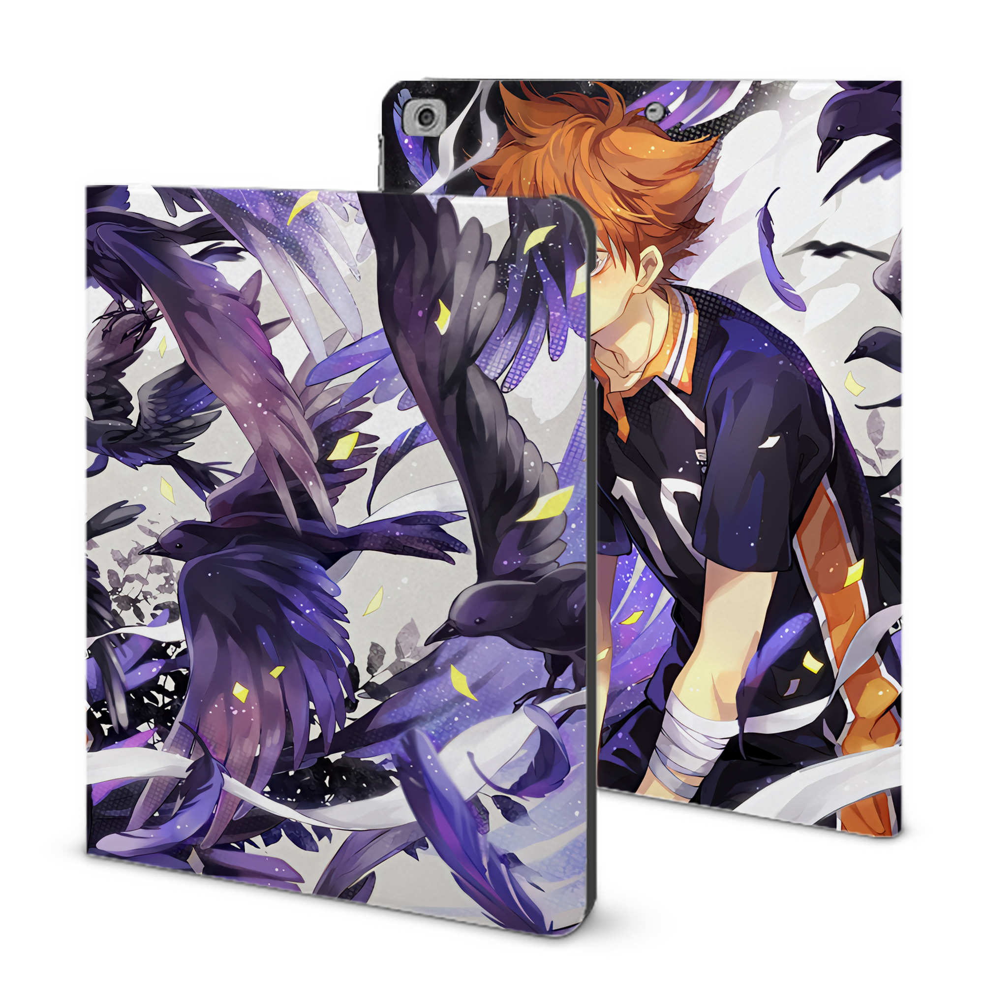 （画像用） ハイキュー!! Haikyu!! IPad ケース ブック型 PUレザー TPU 耐衝撃 軽量 薄型 ペン収納なし 全面保護 IPad 各モデル対応